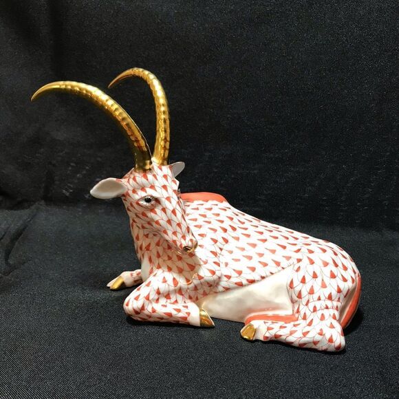 Scully & Scully Herend Porcelain Rust Antelope Handmade Hand Painted Hungary - Picture 1 of 8